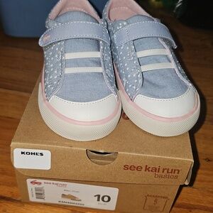 See Kai Run NWT Blue and Pink Polks Dot  Sneakers